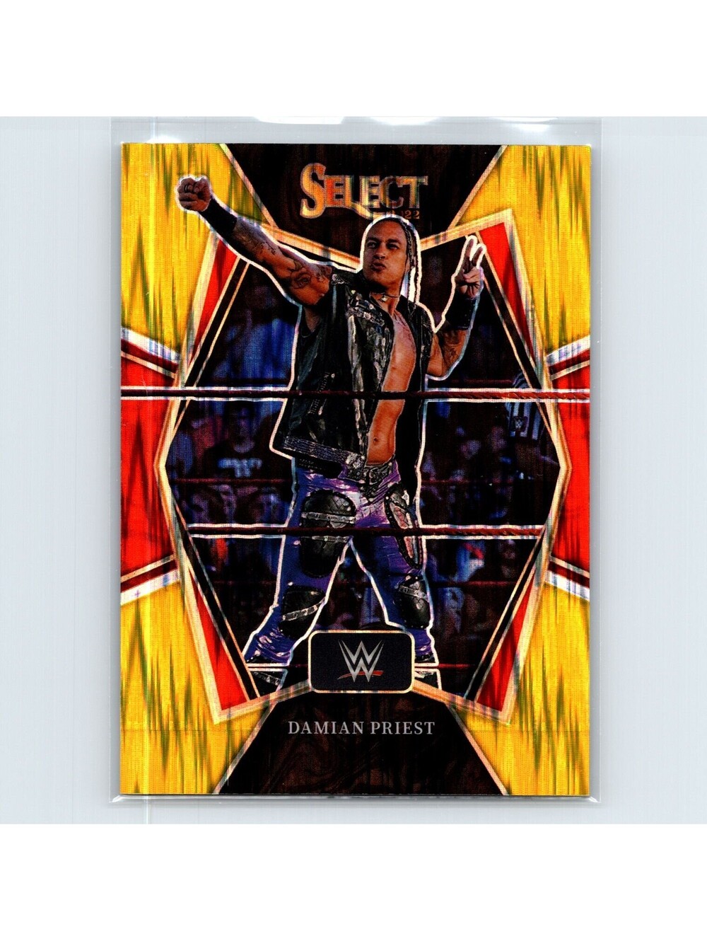 2022 Panini Select WWE Damian Priest #131 Gold Flash Prizm #/10